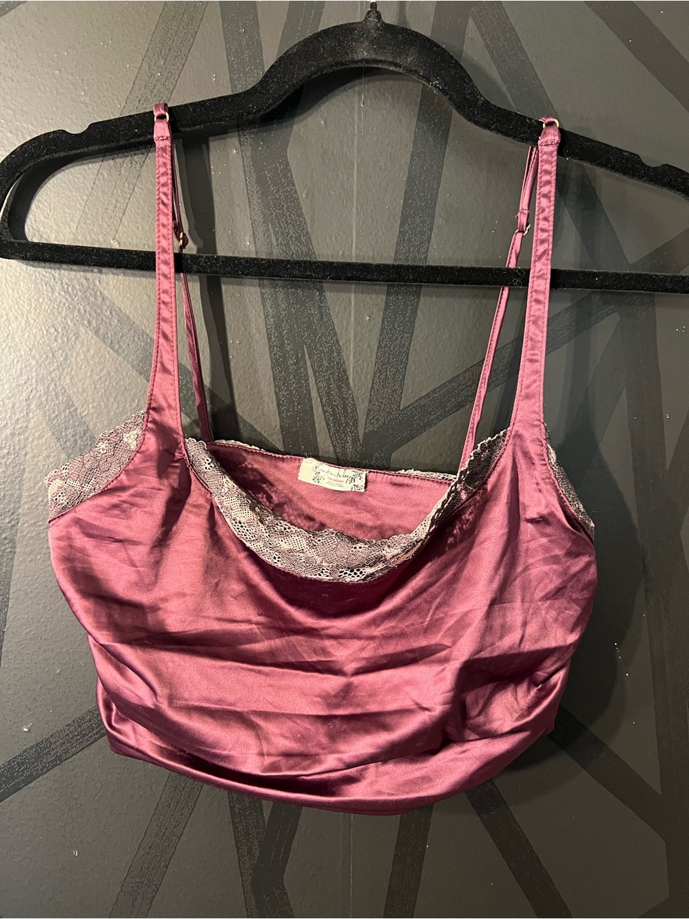 Free People Intimately Satin Lace Cami Crop top